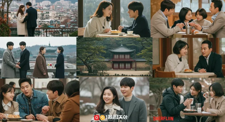 Cartel promocional vibrante con escenas de los doramas románticos más populares y logos de plataformas de streaming.