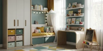 Modern kids room decor 2026 with modular furniture and vibrant colors