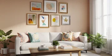 Modern living room transformed with DIY decor projects
