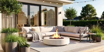 Modern patio showcasing latest outdoor living decor trends for Summer 2026