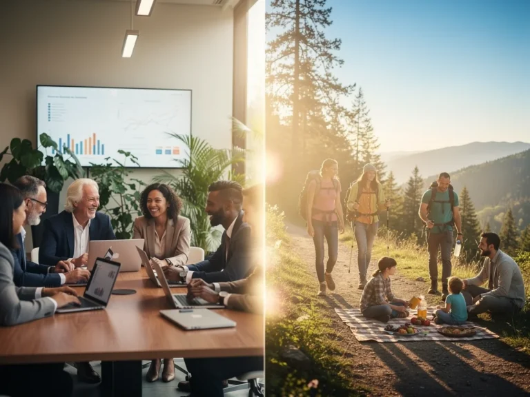 Professionals balancing work and personal life in 2026